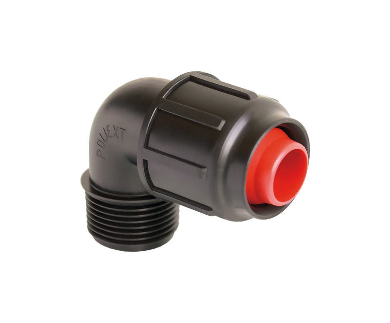 Уголок для капельного полива 16 x 1/2" НР (Poliext 04070030 PN4)